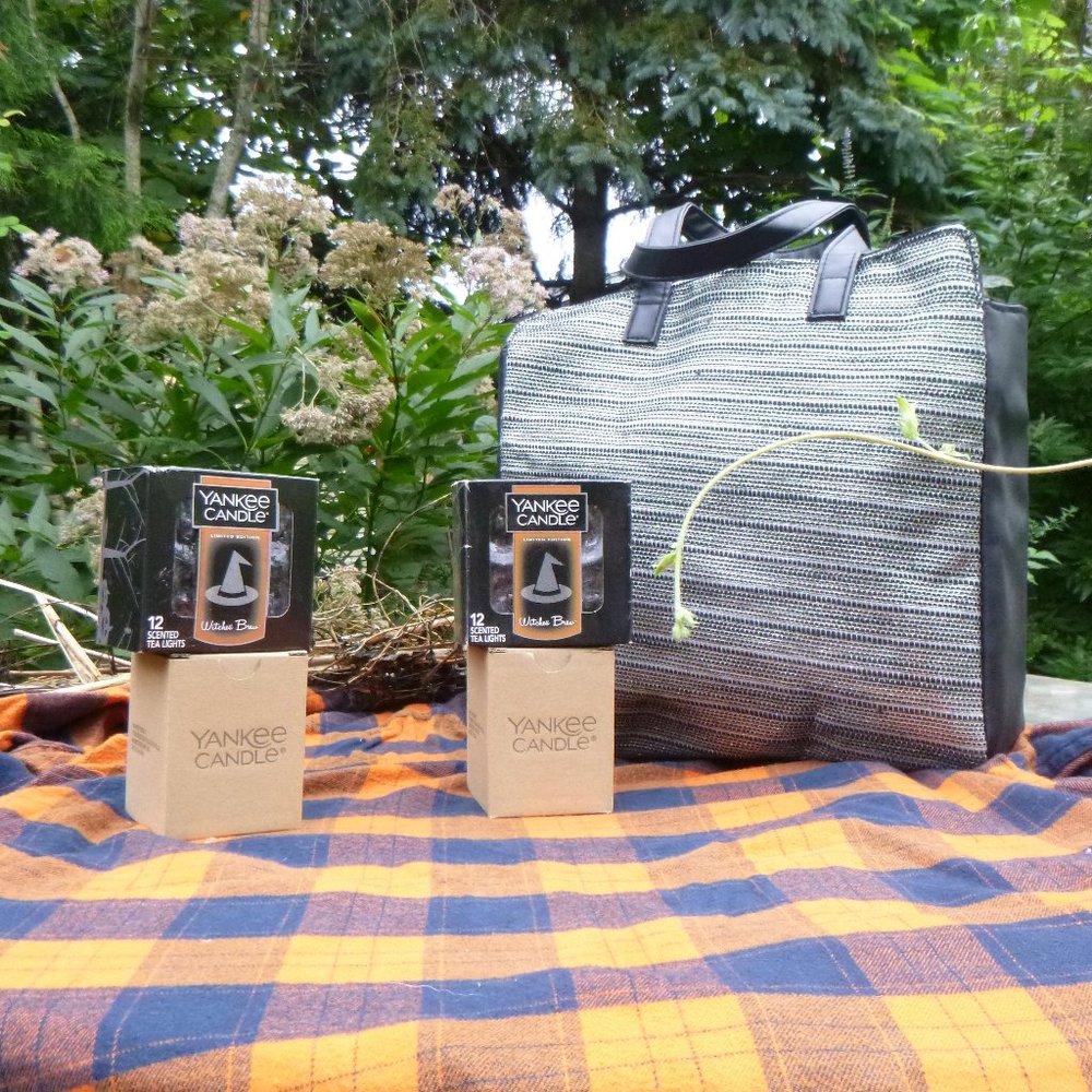 Yankee Candle zodiac tealight candle holders with tealights and tote